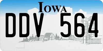 IA license plate DDV564