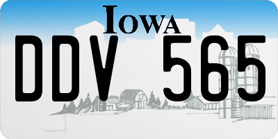 IA license plate DDV565