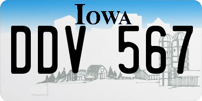 IA license plate DDV567