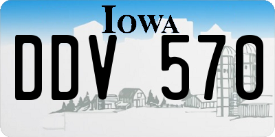 IA license plate DDV570