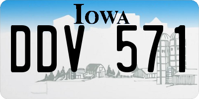 IA license plate DDV571