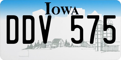 IA license plate DDV575