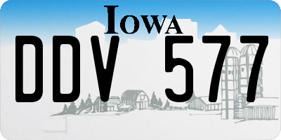 IA license plate DDV577