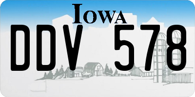 IA license plate DDV578