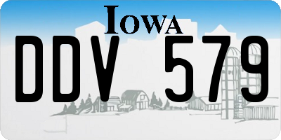 IA license plate DDV579