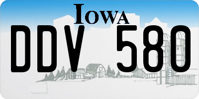 IA license plate DDV580