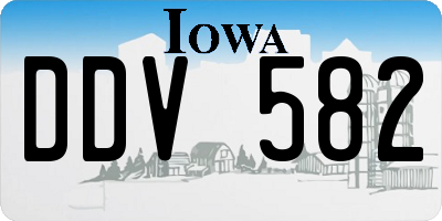 IA license plate DDV582
