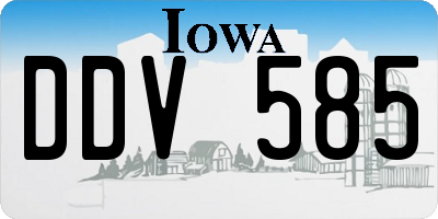 IA license plate DDV585