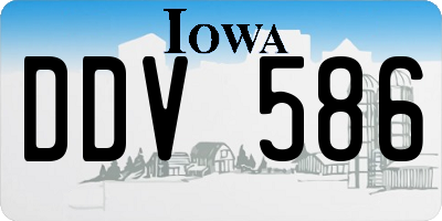 IA license plate DDV586
