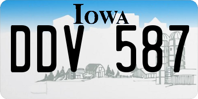IA license plate DDV587