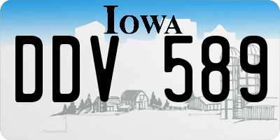 IA license plate DDV589