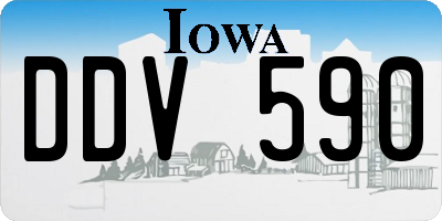 IA license plate DDV590