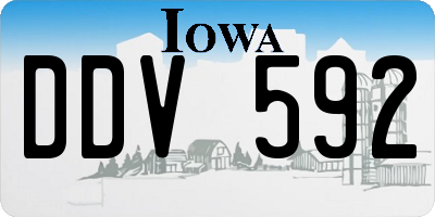 IA license plate DDV592