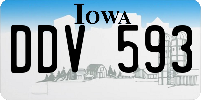 IA license plate DDV593