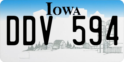 IA license plate DDV594