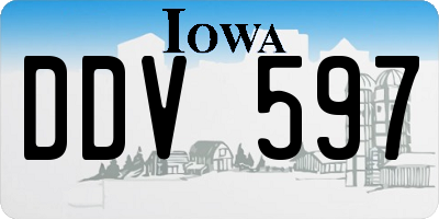 IA license plate DDV597