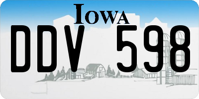 IA license plate DDV598