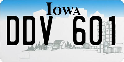 IA license plate DDV601