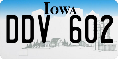 IA license plate DDV602