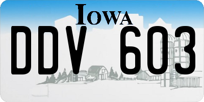 IA license plate DDV603