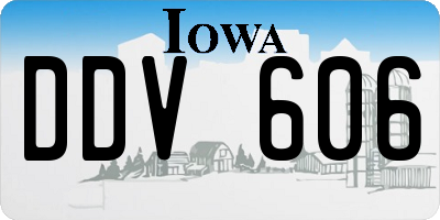 IA license plate DDV606