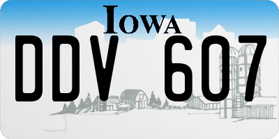 IA license plate DDV607