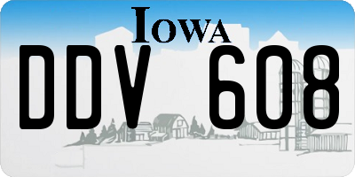IA license plate DDV608