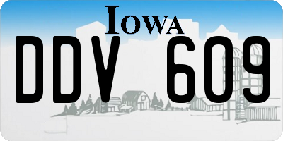 IA license plate DDV609
