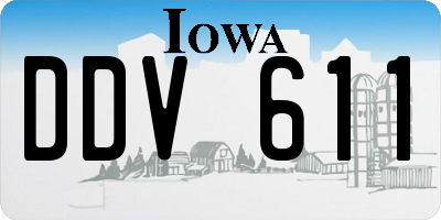 IA license plate DDV611