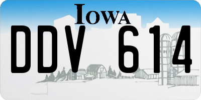 IA license plate DDV614