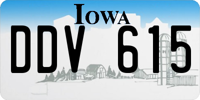 IA license plate DDV615