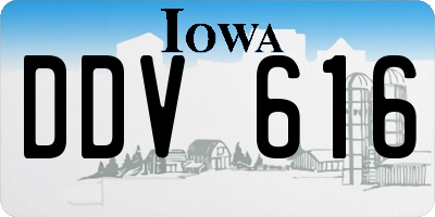 IA license plate DDV616