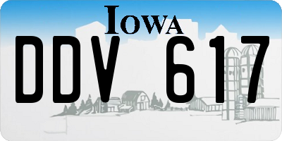 IA license plate DDV617