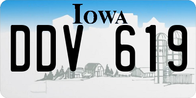 IA license plate DDV619
