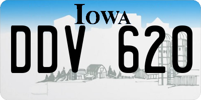 IA license plate DDV620