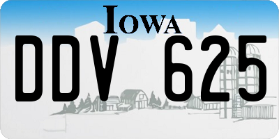 IA license plate DDV625