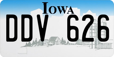 IA license plate DDV626