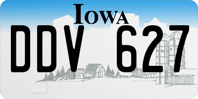 IA license plate DDV627