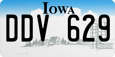 IA license plate DDV629