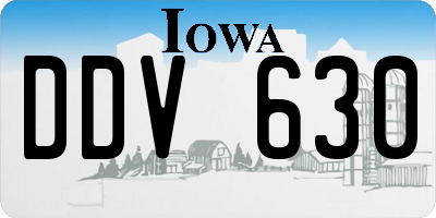 IA license plate DDV630