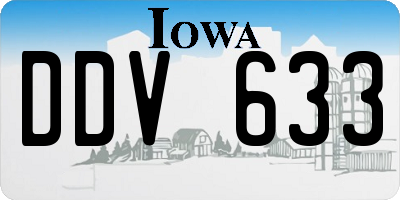 IA license plate DDV633