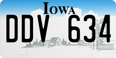IA license plate DDV634