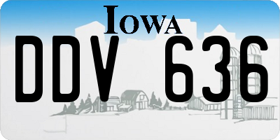 IA license plate DDV636