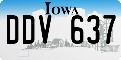 IA license plate DDV637