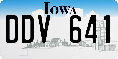 IA license plate DDV641
