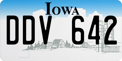 IA license plate DDV642