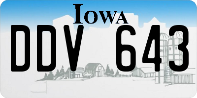 IA license plate DDV643