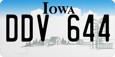 IA license plate DDV644
