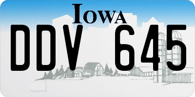 IA license plate DDV645