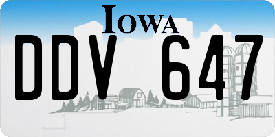 IA license plate DDV647